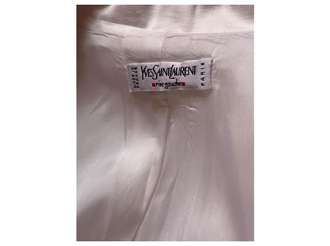 Yves Saint Laurent - completo giacca e pantaloni bianchi Bianco - vista 8