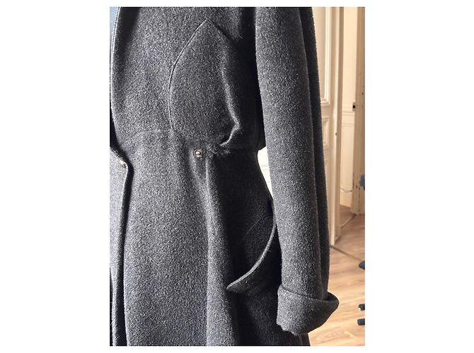 Thierry Mugler - hermoso abrigo de lana ajustado Gris - vista 3
