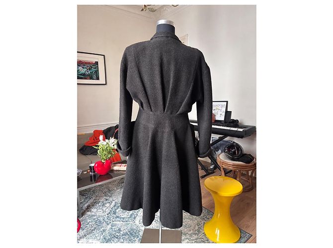 Thierry Mugler - hermoso abrigo de lana ajustado Gris - vista 4