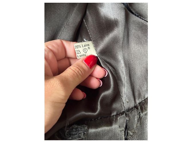Thierry Mugler - hermoso abrigo de lana ajustado Gris - vista 8