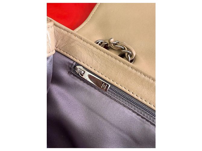 borsa a flap east west beige mademoiselle di chanel - vista 7