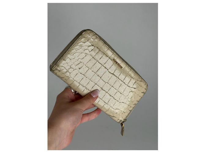 Vintage miu miu leather wallet white - view 4