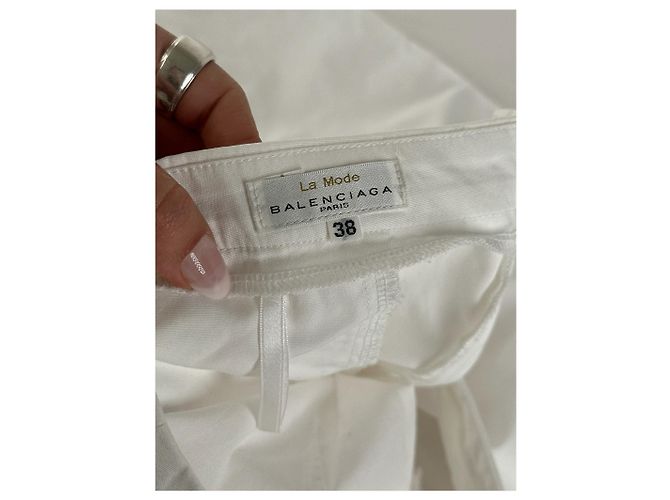 Vintage Balenciaga Hemden 38/M weiß - Ansicht 3
