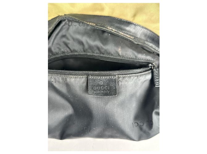 Bamboo Vintage Gucci Polyester-Leder Tasche mit Bambusgriff Khaki - Ansicht 6