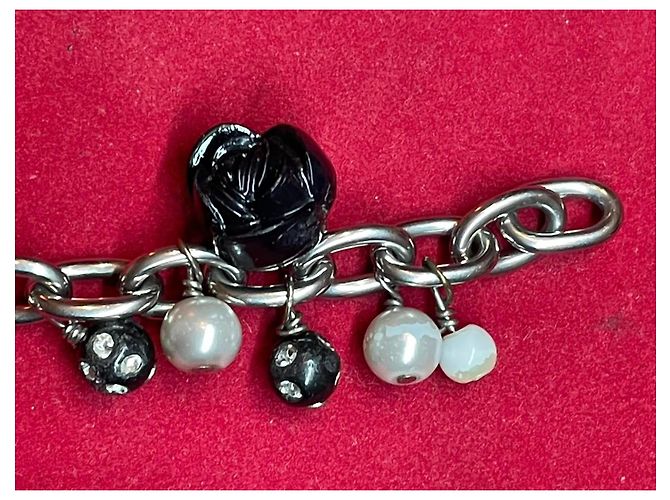 Bracciale DOLCE & GABBANA acciaio con perle cuore rosa argento - vista 10