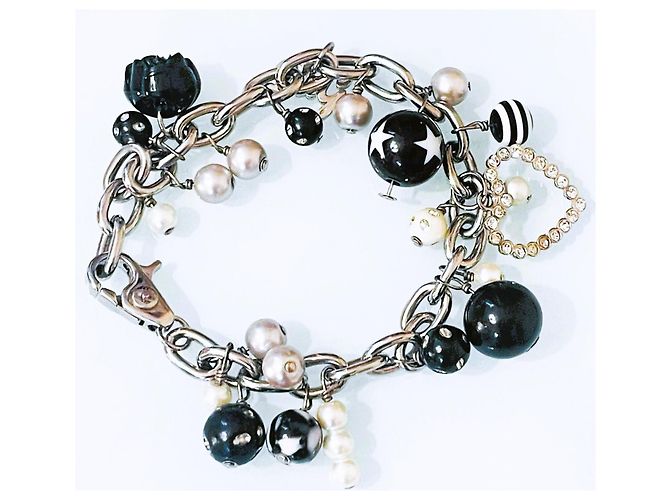 Bracciale DOLCE & GABBANA acciaio con perle cuore rosa argento - vista 4