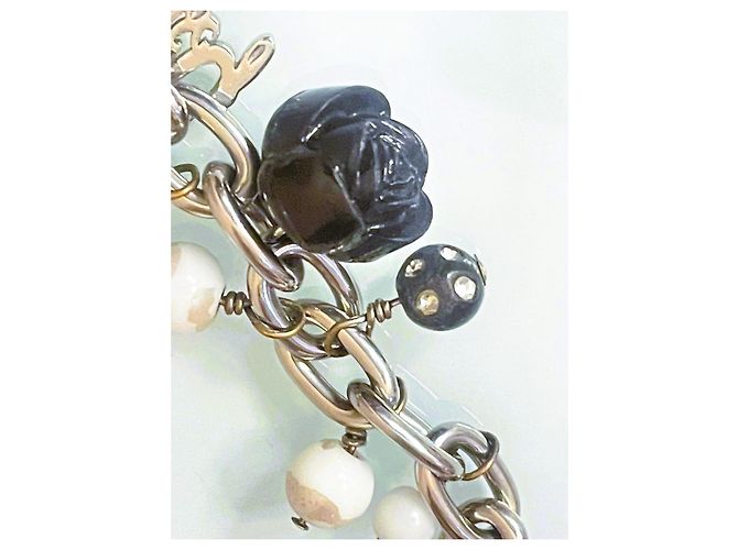 Bracciale DOLCE & GABBANA acciaio con perle cuore rosa argento - vista 6