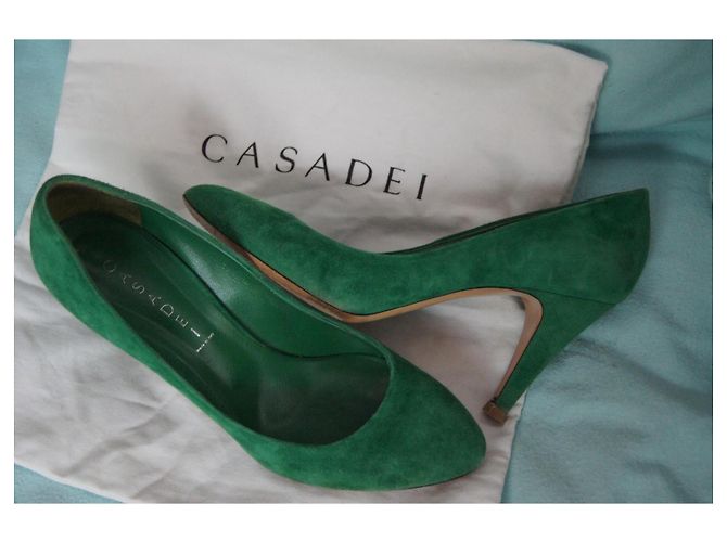 Casadei High Heels Grün Hirschleder - Ansicht 11