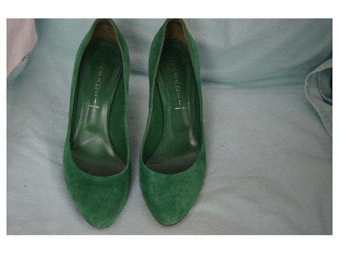 Casadei High Heels Grün Hirschleder - Ansicht 3