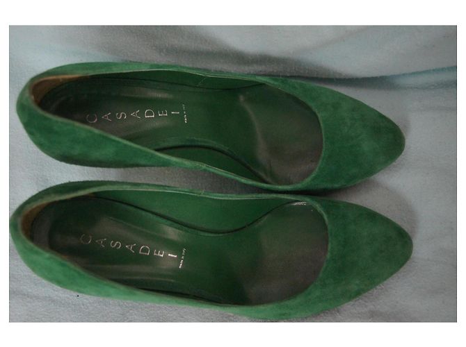 Casadei High Heels Grün Hirschleder - Ansicht 4