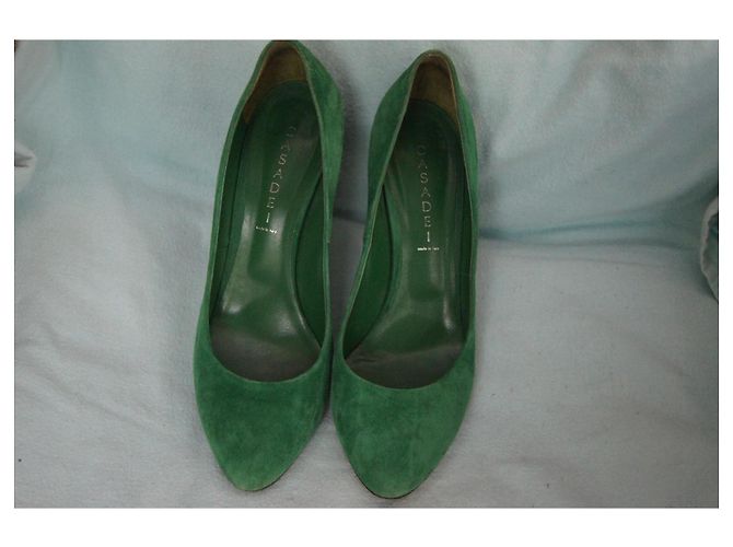 Casadei High Heels Grün Hirschleder - Ansicht 6