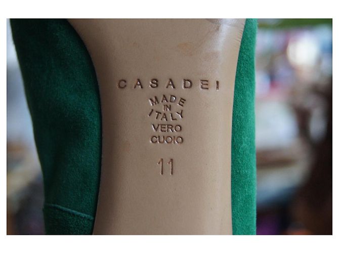 Casadei High Heels Grün Hirschleder - Ansicht 9