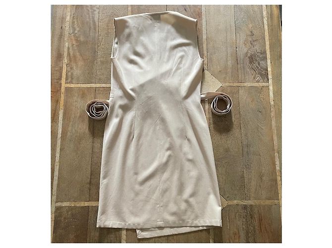Kenzo Beige ärmelloses Wickelkleid Größe 36-38 - Ansicht 2