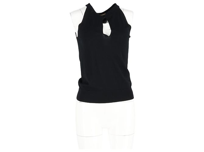 Michael Kors Cutout-Top aus schwarzer Wolle - Ansicht 4