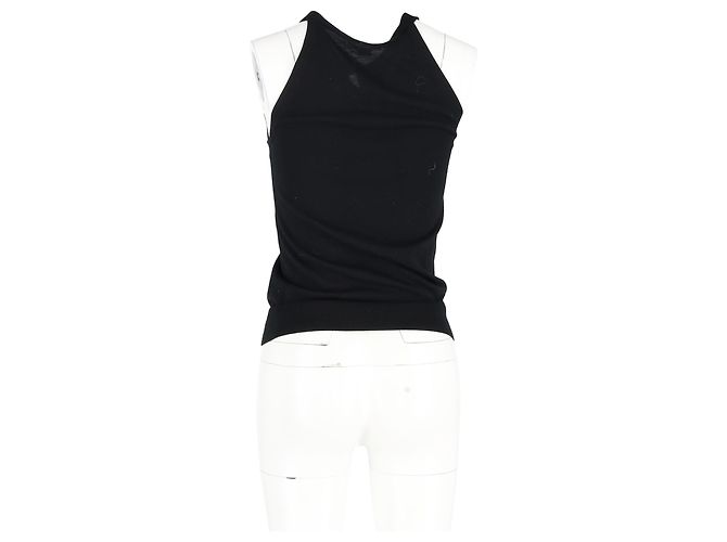 Michael Kors Cutout-Top aus schwarzer Wolle - Ansicht 6