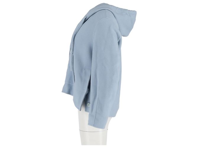 Proenza Schouler Hoodie aus blauer Wolle Hellblau - Ansicht 5