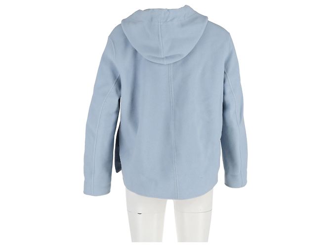 Proenza Schouler Hoodie aus blauer Wolle Hellblau - Ansicht 6