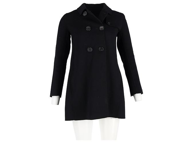 Max Mara Doppelreiher aus schwarzer Wolle - Ansicht 4