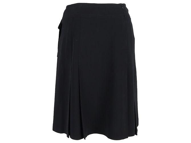 Max Mara knielange Rock aus schwarzem Polyester - Ansicht 3