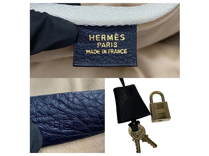 Hermès Borsa Boston Hermes Victoria 43 in Taurillon Clemence Blu - vista 4