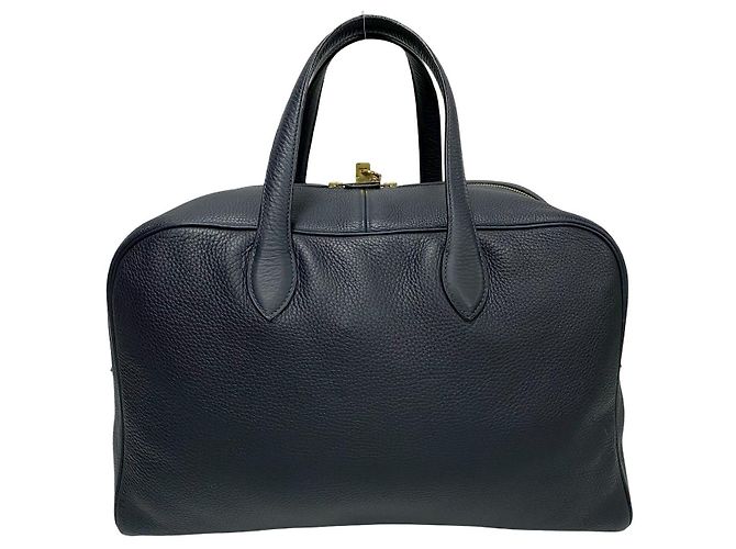 Hermès Borsa Boston Hermes Victoria 43 in Taurillon Clemence Blu - vista 5
