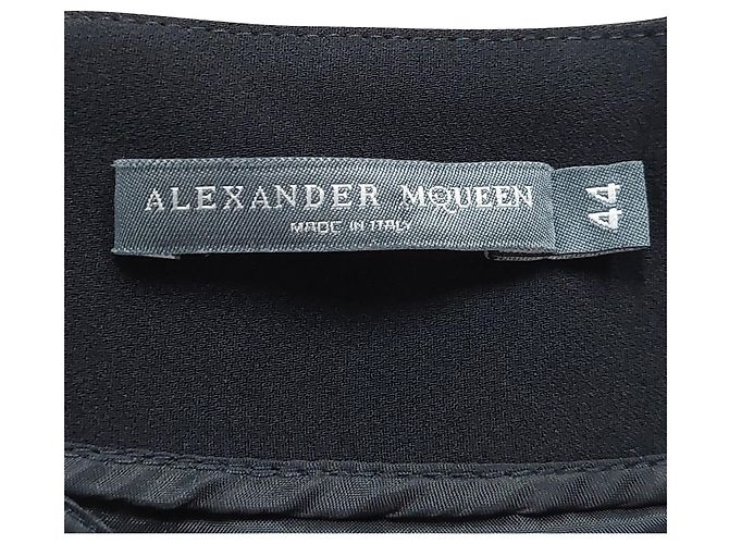 Falda midi plisada Alexander McQueen en poliéster negro - vista 3