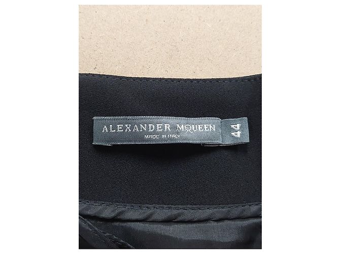 Falda midi plisada Alexander McQueen en poliéster negro - vista 6