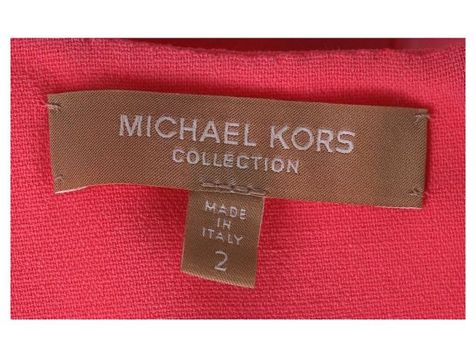 Michael Kors Sleeveless Midi Bodycon Dress in Pink Wool - view 9