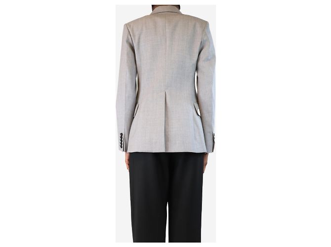 Victoria Beckham Grau einreihiger Blazer - Größe UK 6 - Ansicht 2