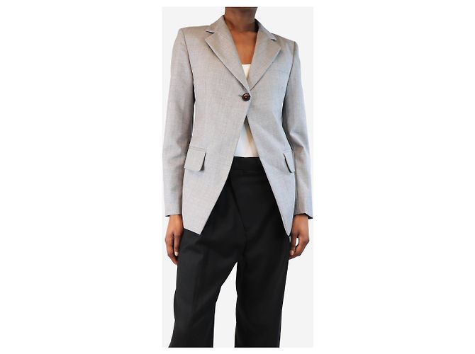Victoria Beckham Grau einreihiger Blazer - Größe UK 6 - Ansicht 3