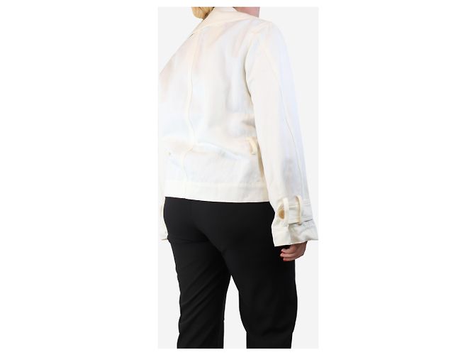 Vince Giacca in lino e cotone crema - taglia M Crudo - vista 2