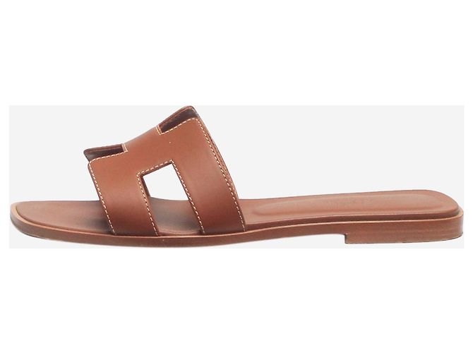 Hermès Sandales Oran marron - taille EU 37.5 (UK 4.5) - vue 2