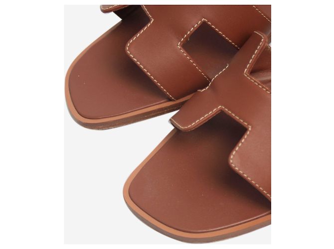 Hermès Sandales Oran marron - taille EU 37.5 (UK 4.5) - vue 4