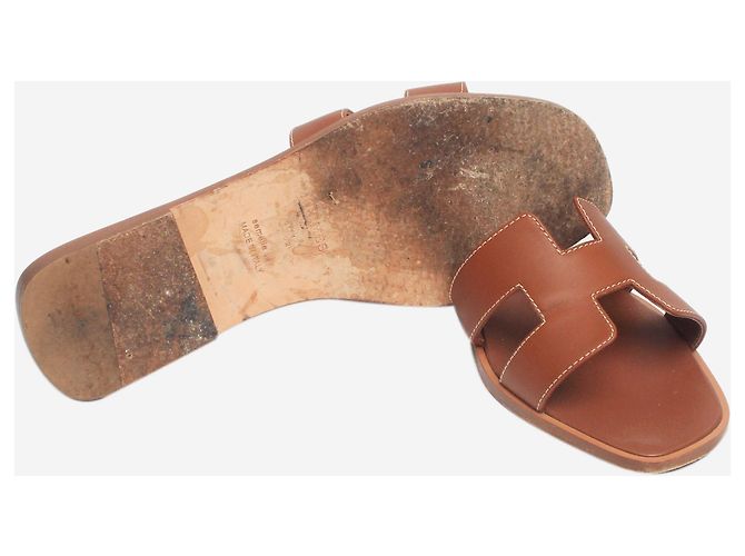 Hermès Sandales Oran marron - taille EU 37.5 (UK 4.5) - vue 5