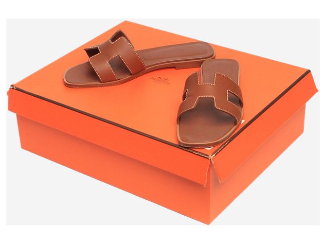 Hermès Sandales Oran marron - taille EU 37.5 (UK 4.5) - vue 6