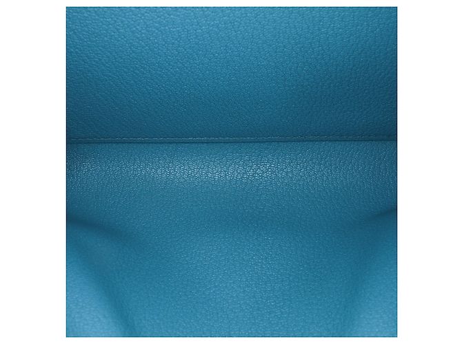 Clutch Medor 23 in Tadelakt Blu Hermès - vista 4