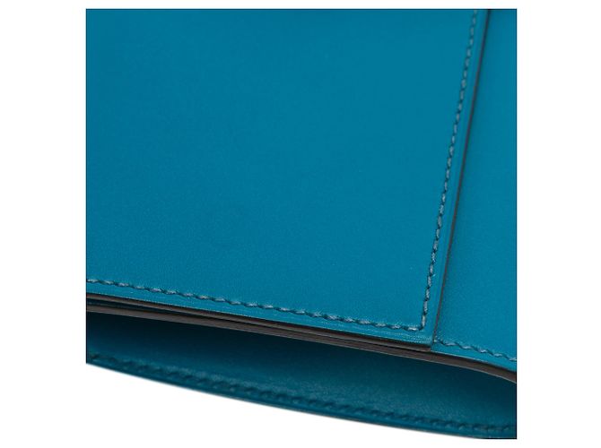 Clutch Medor 23 in Tadelakt Blu Hermès - vista 7