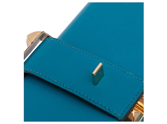 Clutch Medor 23 in Tadelakt Blu Hermès - vista 8