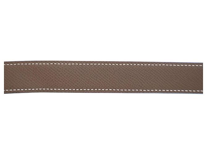Cintura reversibile Constance H in Epsom e Swift nera di Hermès Taupe - vista 6