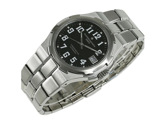 Relógio Grande Vacheron Constantin Overseas Preto - vista 5