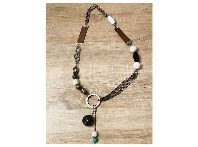 RARA collana lunga  DOLCE & GABBANA stile etniico con pietre Multicolore - vista 9