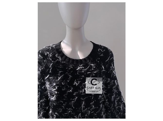 Chanel Fluffy Boucle Kleid 44 FR Paris / Salzburg Schwarz - Ansicht 3