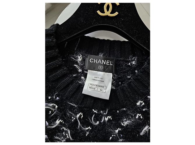 Chanel Fluffy Boucle Kleid 44 FR Paris / Salzburg Schwarz - Ansicht 9