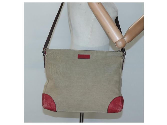Borsa a Spalla Guccissima in Tela Beige 257301 Auth ep8622 - vista 23