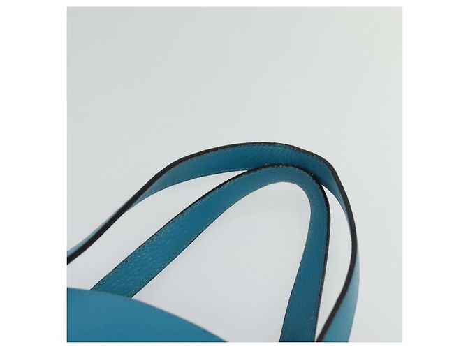 Borsa tote in pelle blu argento Auth bs24752 di BURBERRY - vista 14