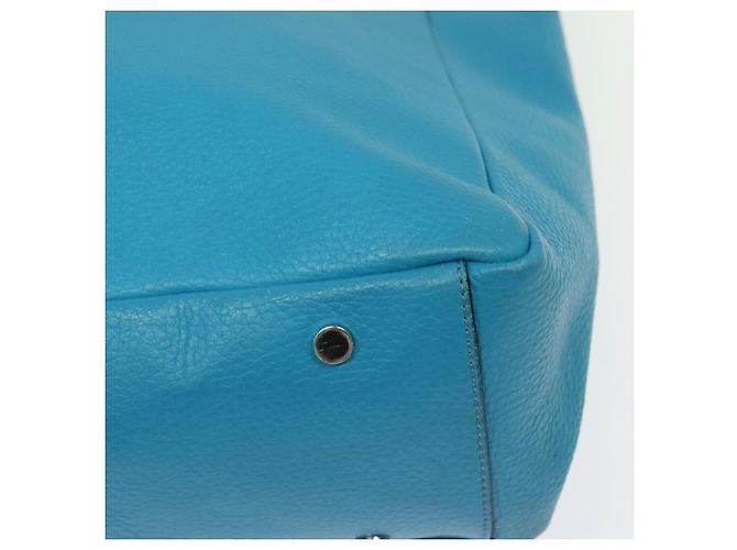 Borsa tote in pelle blu argento Auth bs24752 di BURBERRY - vista 17