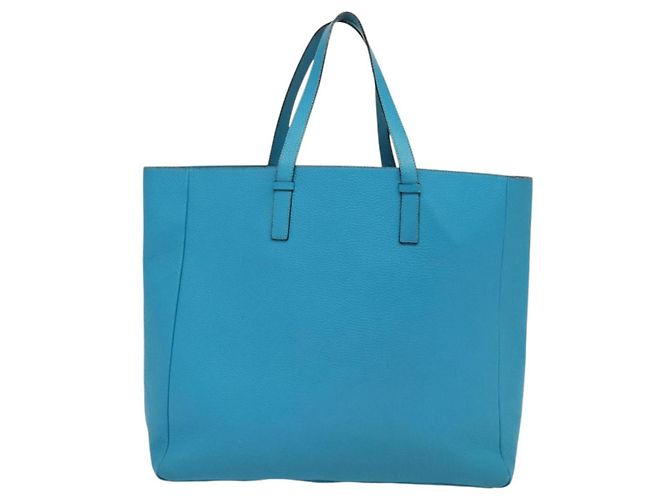 Borsa tote in pelle blu argento Auth bs24752 di BURBERRY - vista 2