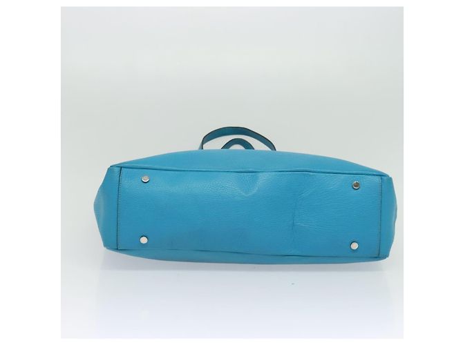 Borsa tote in pelle blu argento Auth bs24752 di BURBERRY - vista 5