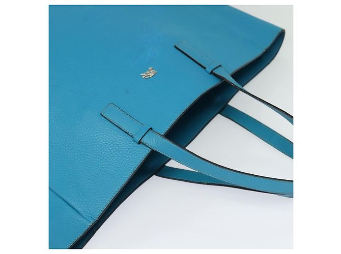 Borsa tote in pelle blu argento Auth bs24752 di BURBERRY - vista 6