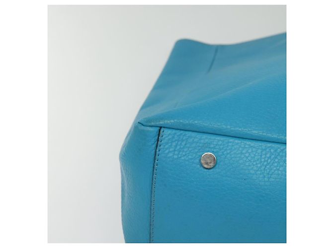 Borsa tote in pelle blu argento Auth bs24752 di BURBERRY - vista 8